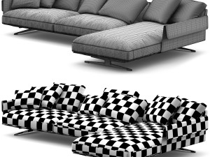 Flexform Bretton Chaise Longue 3D Model