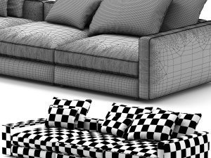 Flexform harper 3 seat 3D Model