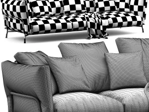 Flexform ambroeus sofa 3 seat 3D Model