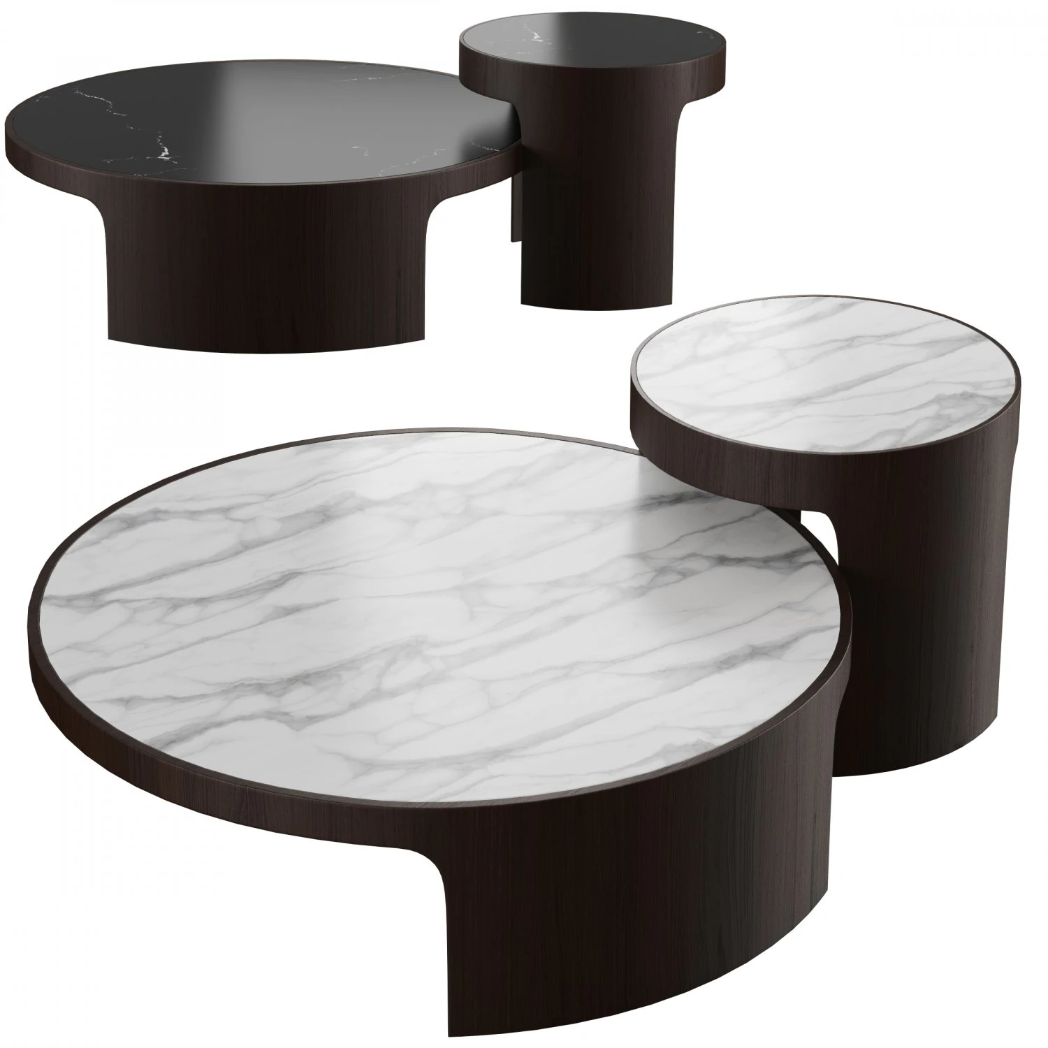 Wooddi Coffee Tables Liaigre 3D Model .c4d .max .obj .3ds .fbx .stl .blend 