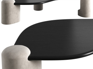 Coffee table Hippo Black manner matter Model 3D