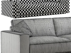 RH Bella sofa 2 seat 3D Model