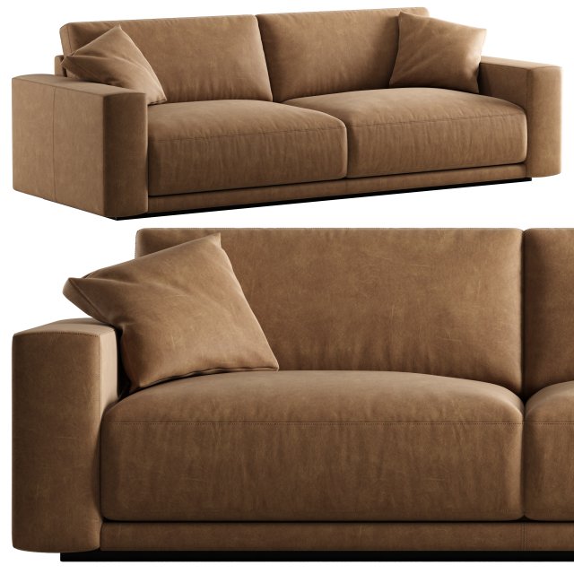 Rh sales leather sectional
