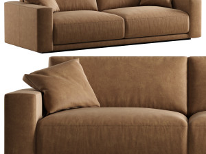 RH Bella leather sofa 2 seat Modello 3D