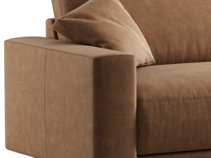 RH Bella leather sofa 2 seat 3Dモデル