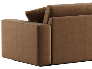 RH Bella leather sofa 2 seat 3Dモデル