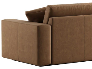 RH Bella leather sofa 2 seat 3D Model