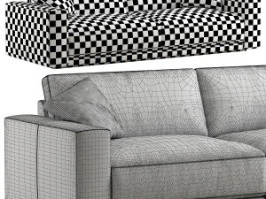 RH Bella leather sofa 2 seat 3D Model