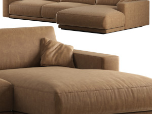 RH bella sofa chaise-longue sectional leather 3D 模型