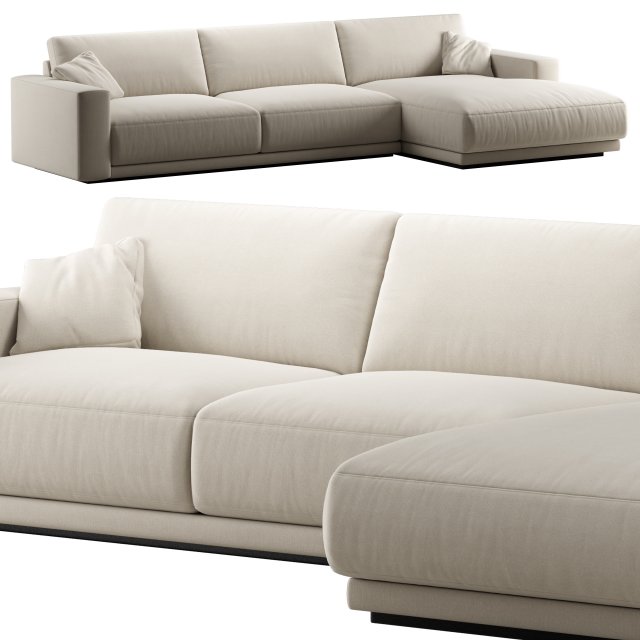 RH bella sofa chaise-longue sectional fabric Modelo 3D .c4d .max .obj .3ds .fbx .stl .blend 
