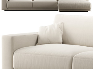 RH bella sofa chaise-longue sectional fabric Modelo 3D