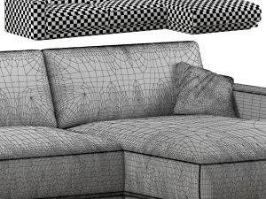 RH bella sofa chaise-longue sectional fabric 3D Model