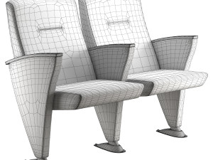 Aresline eidos side evo auditorium theatre armchair 3D Model