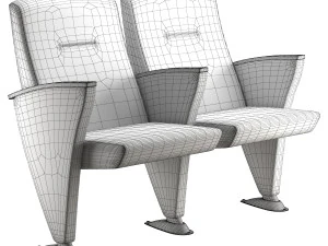 Aresline eidos side evo auditorium theatre armchair 3D Model