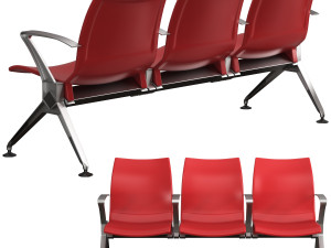 Public seating armchair L-W02-1 3D Model
