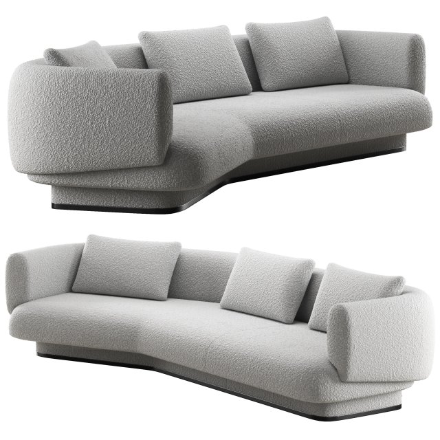 Okha cape sofa 3D Model .c4d .max .obj .3ds .fbx .stl .blend 
