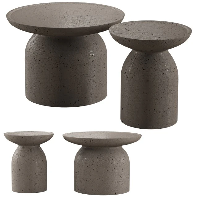 Set of 2 tables Colombo big bom Colombo slim 3D Model .c4d .max .obj .3ds .fbx .stl .blend 