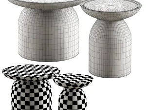 Set of 2 tables Colombo big bom Colombo slim 3D Model
