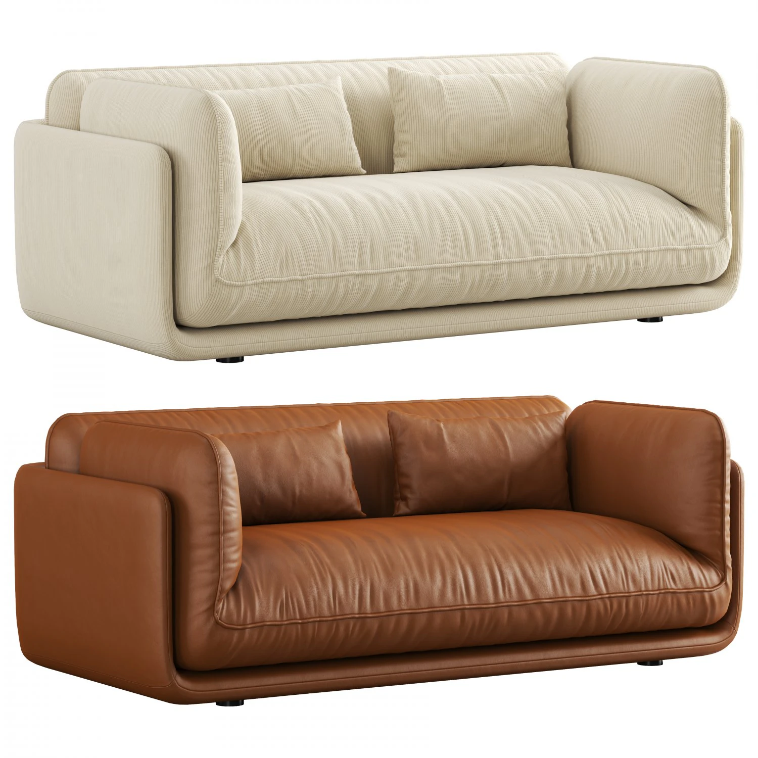 Leolux Lunetta 25 seater sofa 3D Model .c4d .max .obj .3ds .fbx .stl .blend 