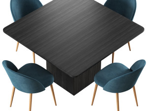 Hill kitchen table and Lion chairs from divan ru 3D Model