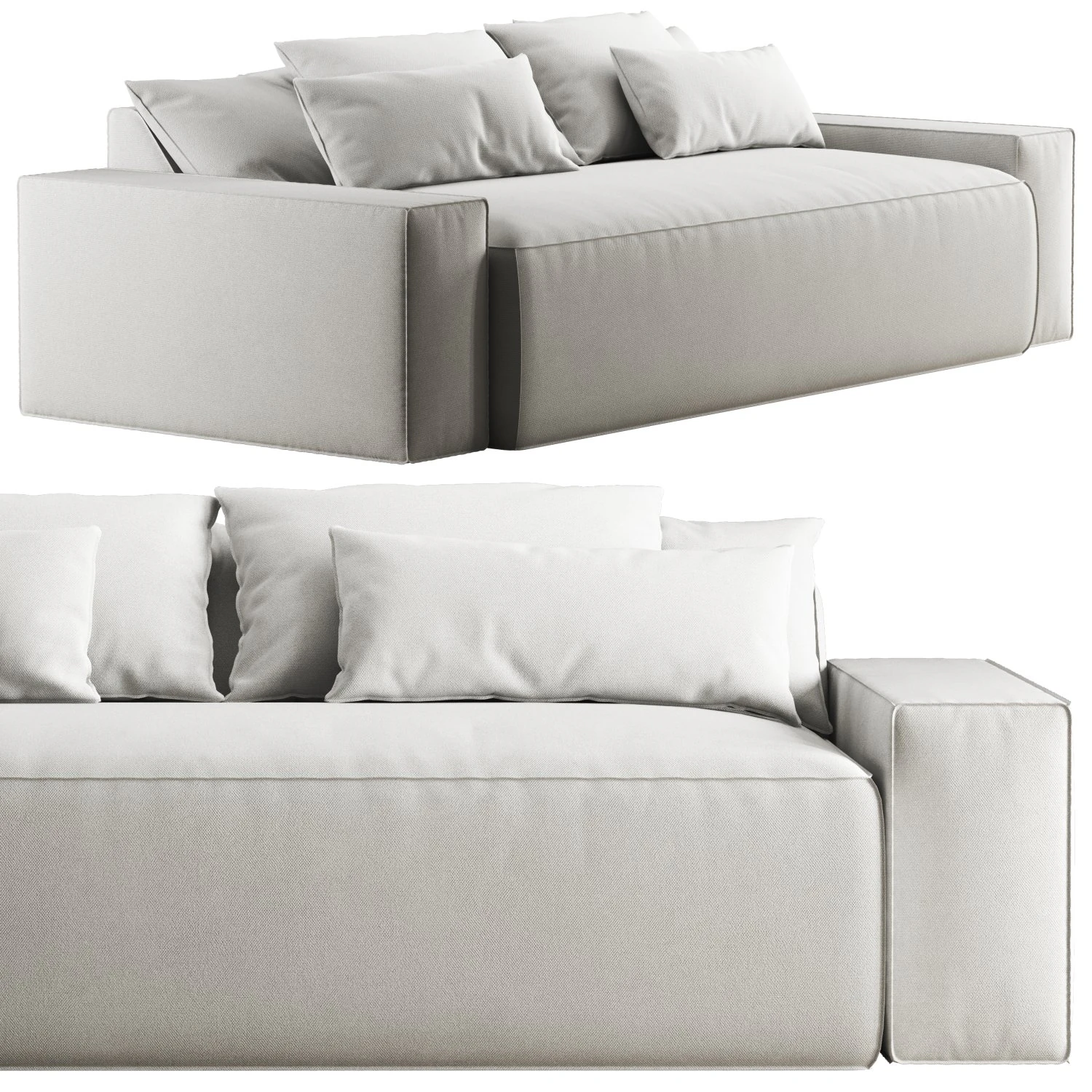 RH dillon sofa 3D Model .c4d .max .obj .3ds .fbx .stl .blend 