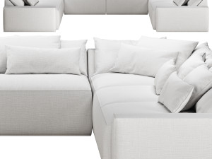 RH Dillon modular U-sofa sectional 3D Model