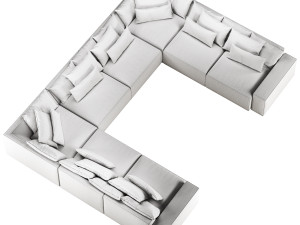 RH Dillon modular U-sofa sectional 3D Model
