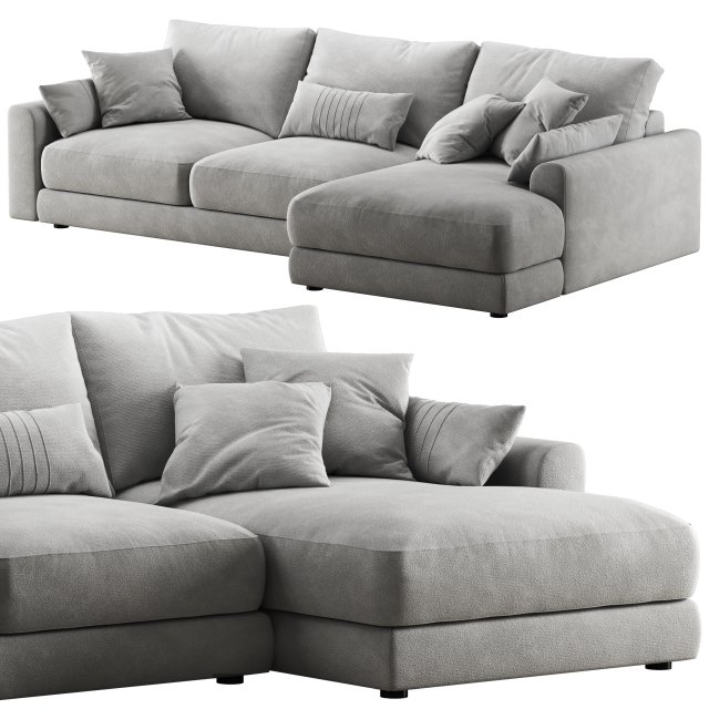 Livingroom cloud sherlock corner sofa-bed 3D Модель .c4d .max .obj .3ds .fbx .stl .blend 