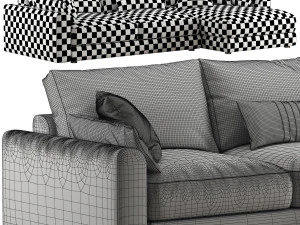 Livingroom cloud sherlock corner sofa-bed 3D Model