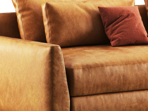 Ellington 2 seat leather sofa by Casamania Horm Modèle 3D