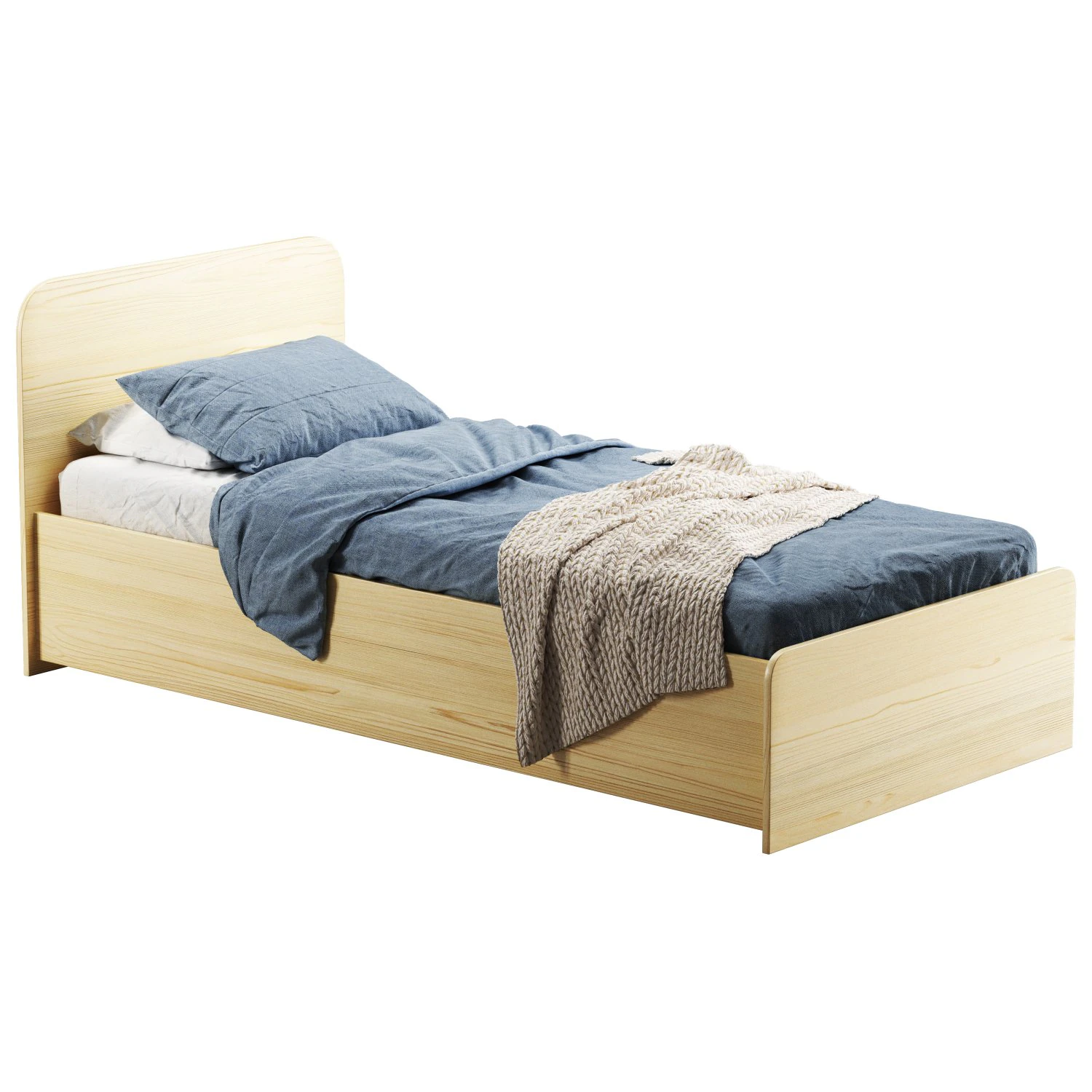 Ingrid 90 kids bed by Divanru 3D Model .c4d .max .obj .3ds .fbx .stl .blend 