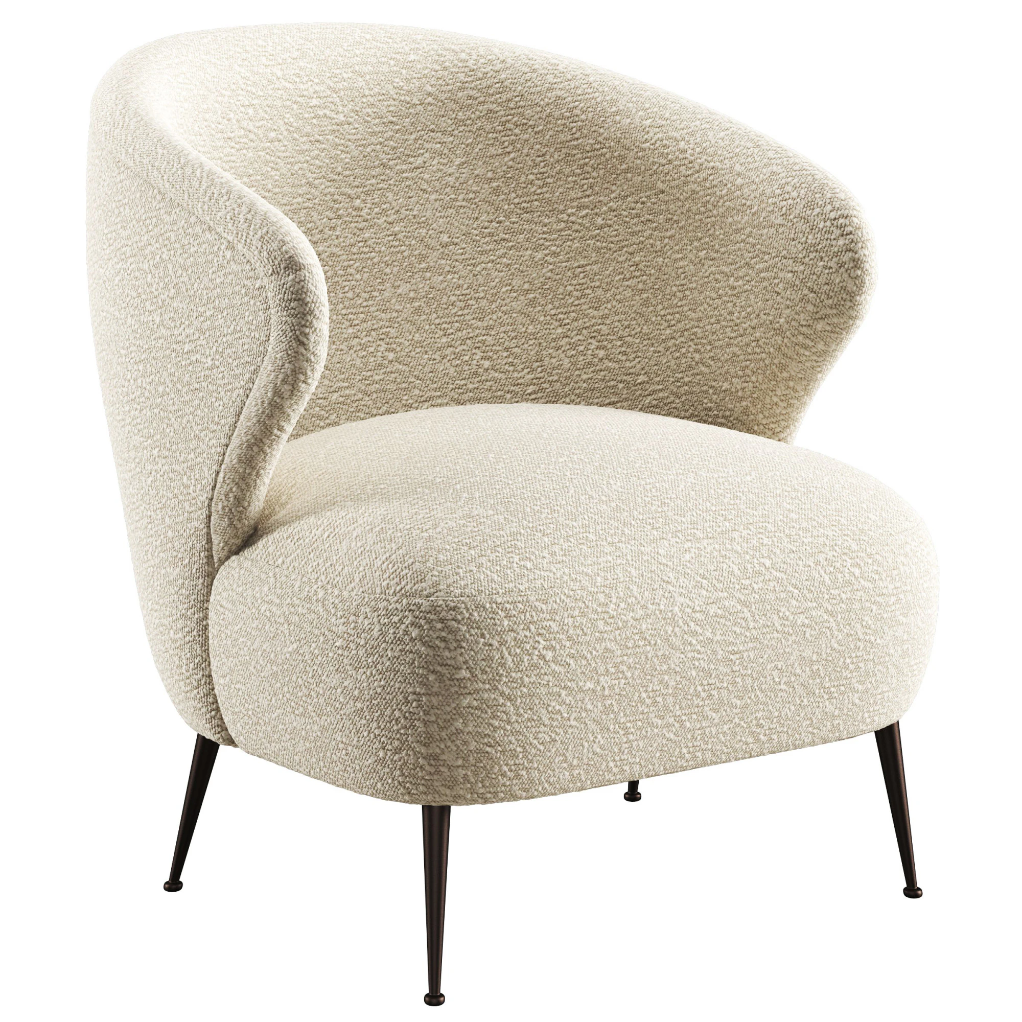 Jeanne boucle armchair by Soho Home 3D Model .c4d .max .obj .3ds .fbx .stl .blend