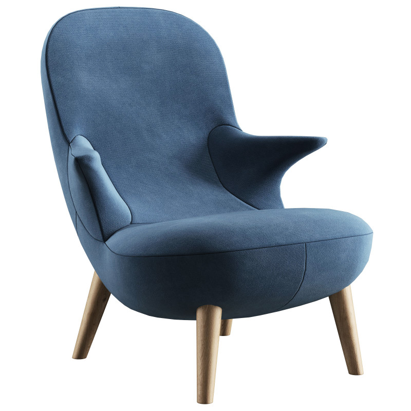 Omoi armchair by BB Italia 3D Model .c4d .max .obj .3ds .fbx .stl .blend