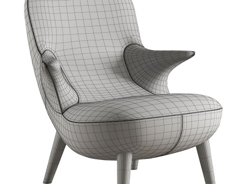 Omoi armchair by BB Italia 3D Model