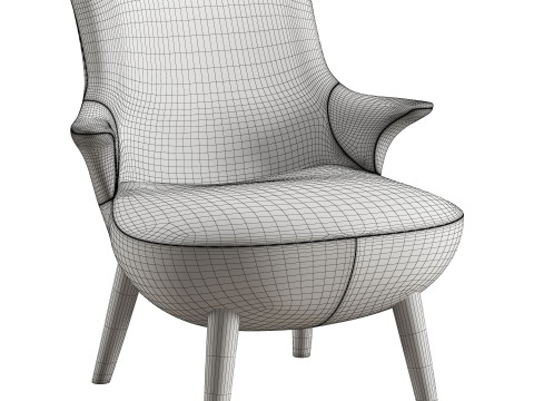 Omoi armchair by BB Italia 3D 모델