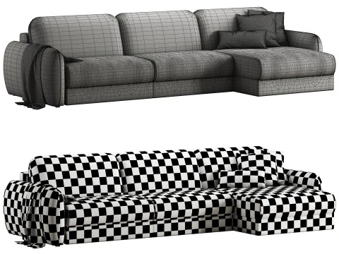 Biani corner sofa by divanru 3D Model