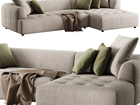 Tate corner sofa boucle by Dantone Home 3D Model