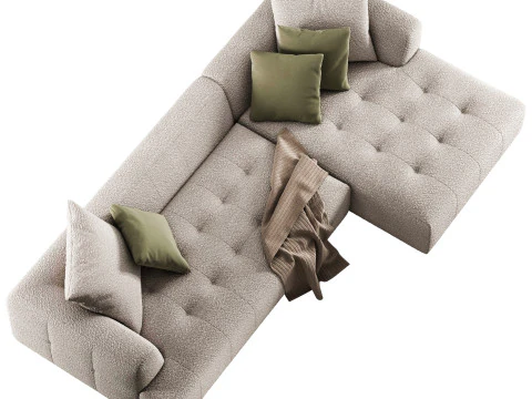 Tate corner sofa boucle by Dantone Home 3D Model