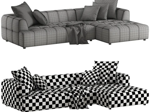 Tate corner sofa boucle by Dantone Home 3D Model