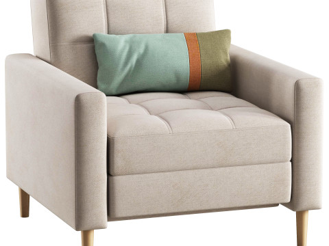 Numo mini armchair-bed by Divanru Modelo 3D