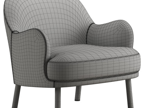 Brigitte armchair by arflex 3D Model