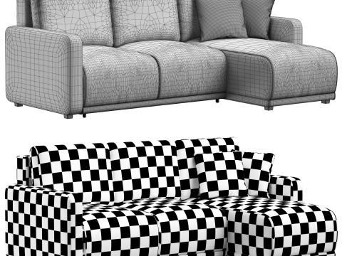Villes corner sofa by Divanru 3D Model