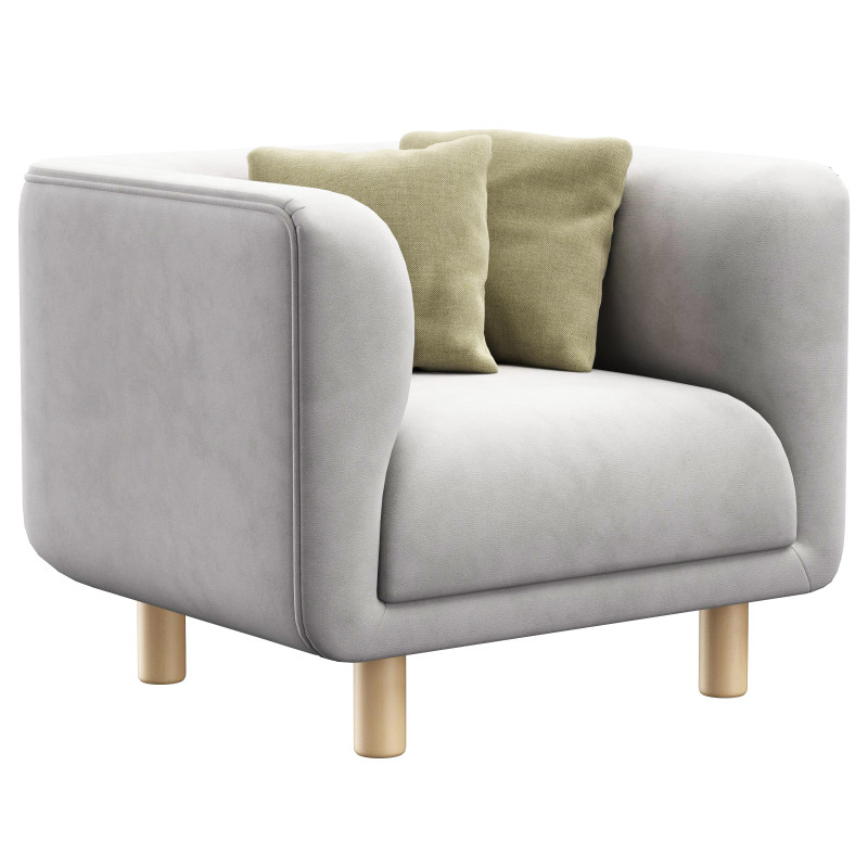 Veneto armchair by Divanru 3Dモデル .c4d .max .obj .3ds .fbx .stl .blend