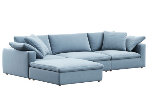RH Cloud Luxe modular4-piece sofa-chaise sectional 3D 模型