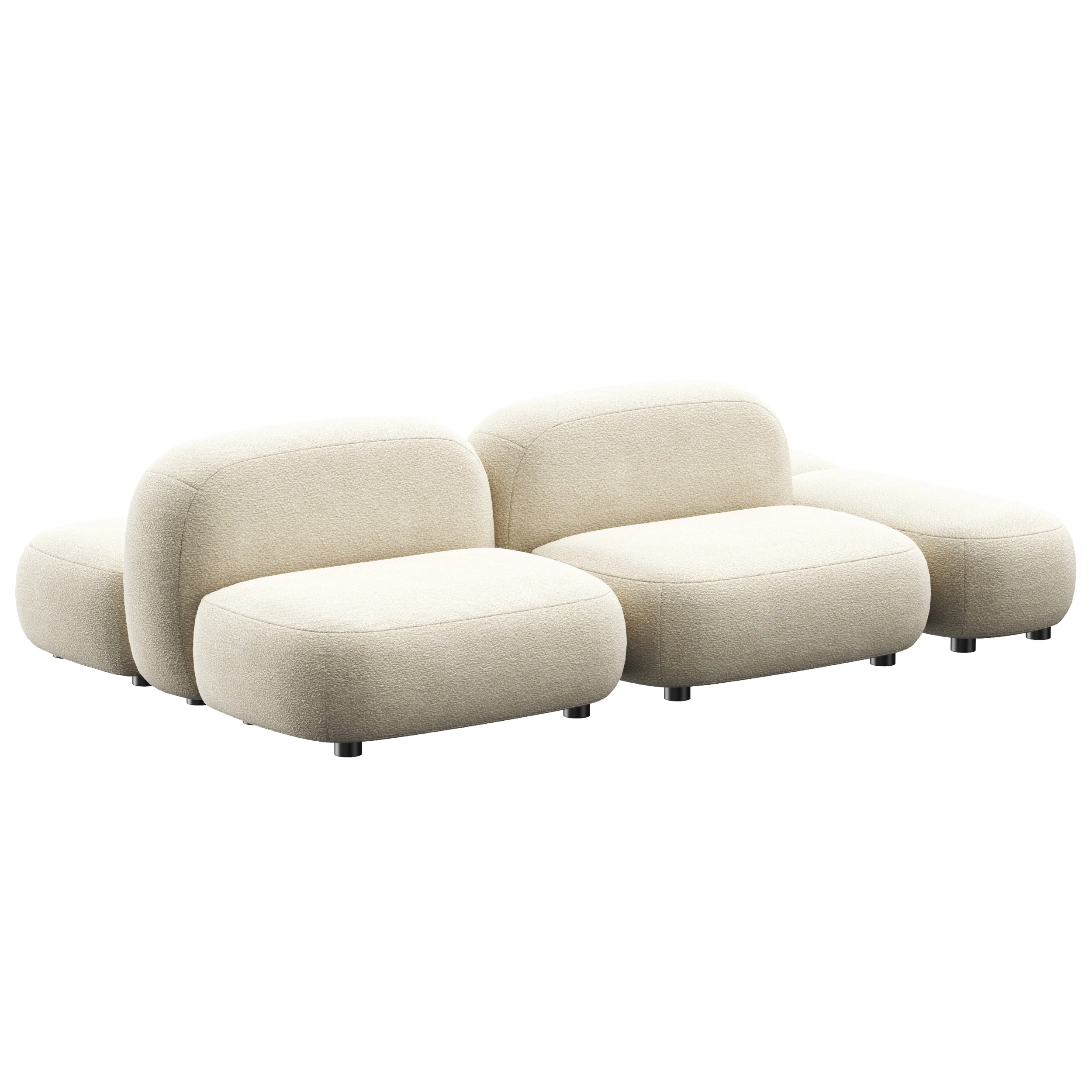 Ribbl sofa by divanru 3D Model .c4d .max .obj .3ds .fbx .stl .blend 