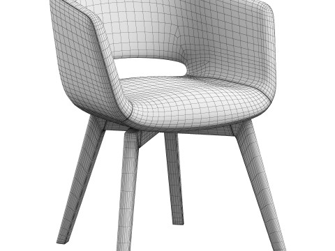 Armchair Open conch No 4 by manner matter 3D Model