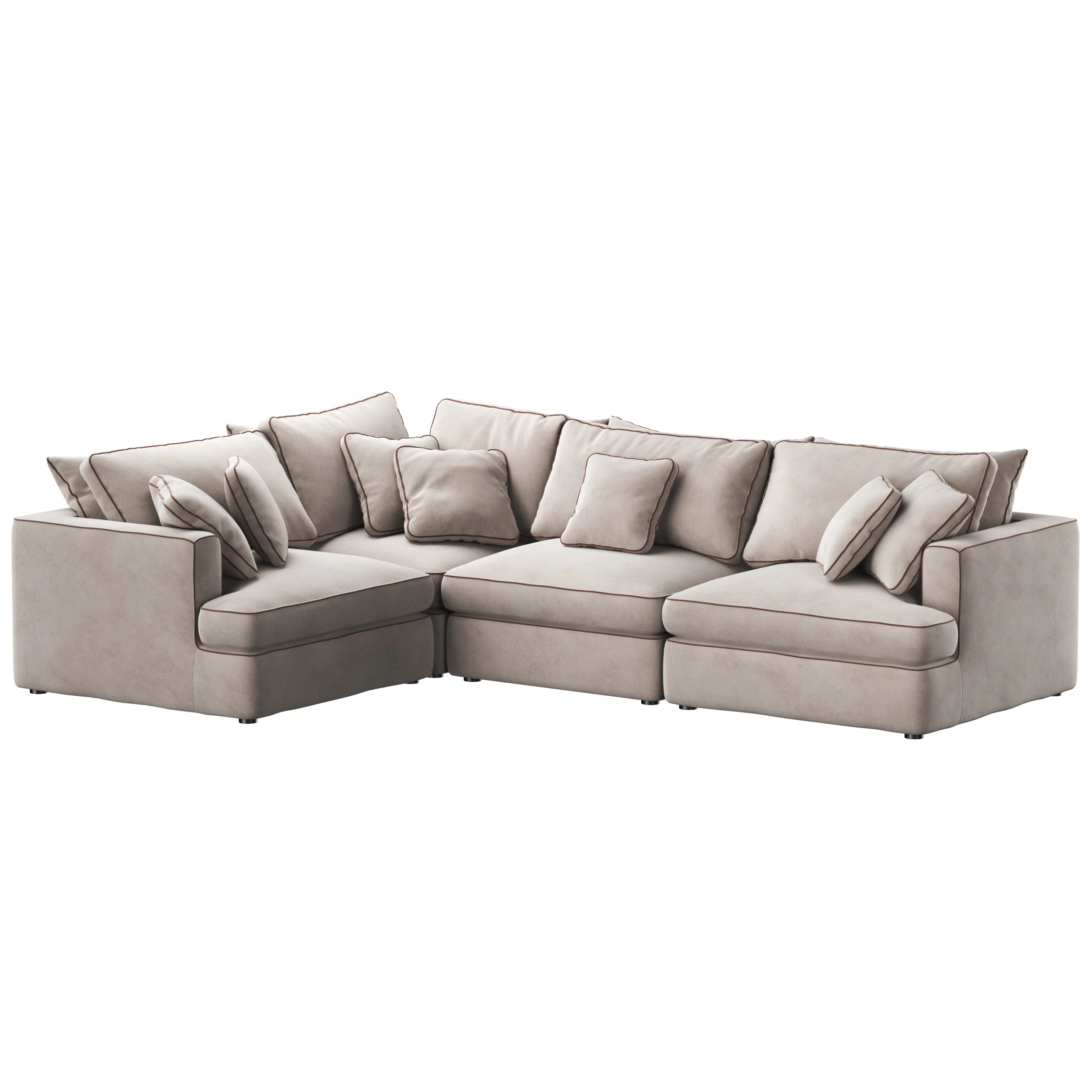 Duomo modular corner sofa by Dantone Home 3D Model .c4d .max .obj .3ds .fbx .stl .blend