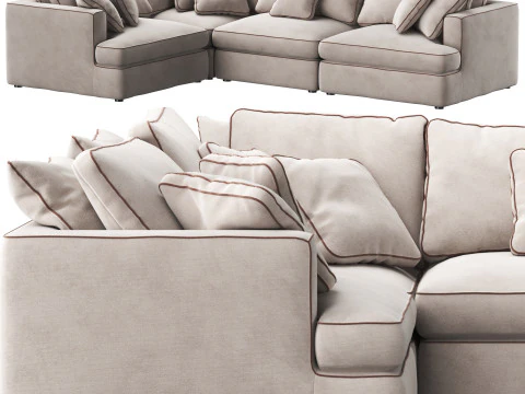 Duomo modular corner sofa by Dantone Home 3D Model
