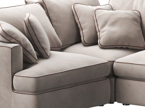 Duomo modular corner sofa by Dantone Home Modelo 3D