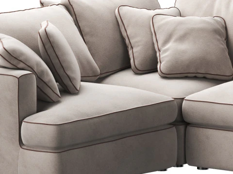 Duomo modular corner sofa by Dantone Home 3D Model